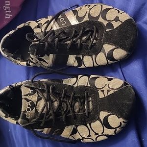 Coach black/ silver/ gray sneakers size 10M